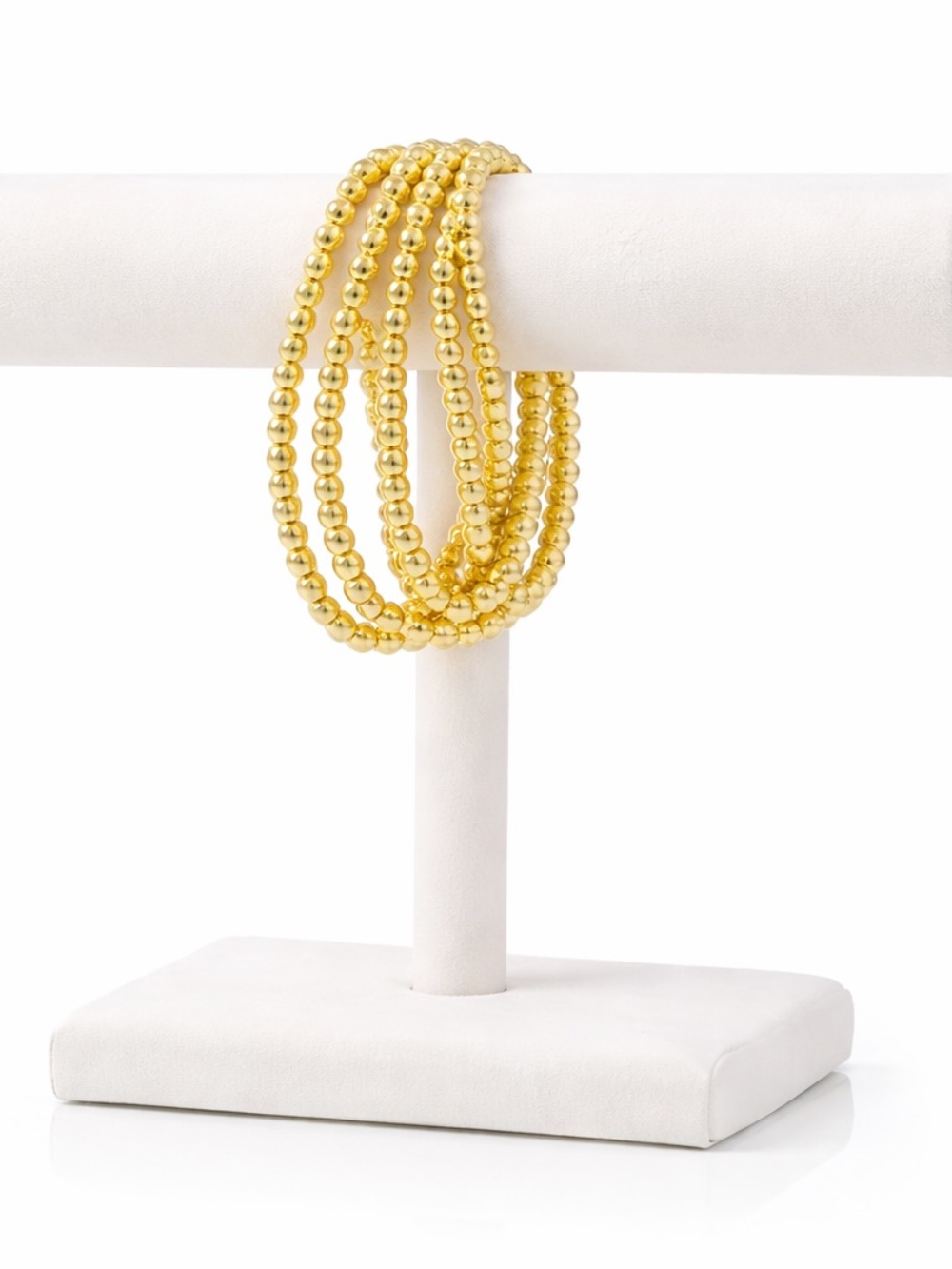 Set of 5 gold bead bracelets NEW